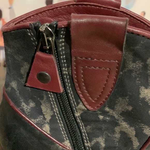 ONID STUDIO ANKLE BOOT JAGUAR/RED LEATHER BOOT SIZE 8 new no box - Picture 5 of 12